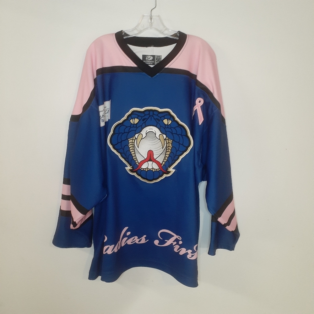 Autographed game worn hockey jersey